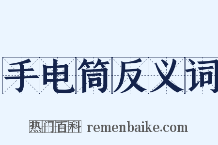 手电筒反义词是什么意思的图片